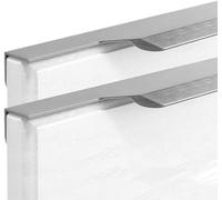Concealed Drawer Handles, Finger Edge Pull Wardrobe Kitchen Pull DrawerHandles Furniture Knobs Grey 2 Pieces(Overall Length 300mm)