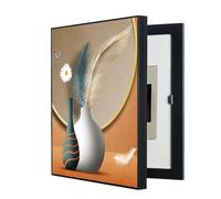 Concealed Electrical Panel Cover, Left-Hinged Access, Decorative Fuse Box Screen, Artistic Distribution Board Front, Removable Wall-Mounted Utility Box Decor
