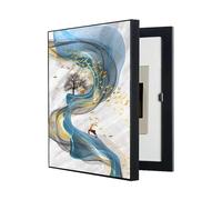 Concealed Electrical Panel Cover, Left-Hinged Access, Decorative Fuse Box Screen, Artistic Distribution Board Front, Removable Wall-Mounted Utility Box Decor