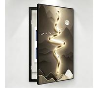 Concealed Electrical Panel Cover, Right-Hinged Access, Decorative Fuse Box Screen, Removable Wall-Mounted Utility Box Decor Home Entrance