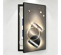 Concealed Electrical Panel Cover, Right-Hinged Access, Decorative Fuse Box Screen, Removable Wall-Mounted Utility Box Decor Home Entrance