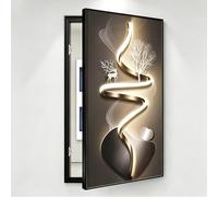 Concealed Electrical Panel Cover, Right-Hinged Access, Decorative Fuse Box Screen, Removable Wall-Mounted Utility Box Decor Home Entrance