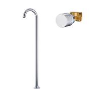 Concealed Floor Mounted Bath Tap 360° Rotating Single Lever Concealed Tap for Free Standing Bath,Grey LWX