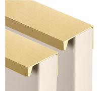 Concealed Handle Invisible Cabinet Handle Aluminium Alloy Gold Drawer Handle Finger Edge Pull Modern Wardrobe Handle Screws Included for Drawer Wardrobe Door (Length:1200mm)