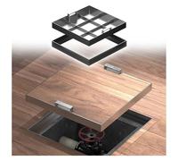 Concealed Handle Manhole Cover & Frame - Invisible Design for Secure Indoor/Outdoor Sewer Access