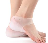 Concealed Height Increase Insoles, Gel Heel Invisible Height Elevators Footbed Enhancers Increase Heel Cushion Silicone Heel Lift Pad, Heal Dry Cracked Heels (2.6in)