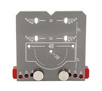 Concealed Hinge Drilling Jig, Aluminium Alloy Cabinet Hinge Mounting Template, 35mm Hinge Hole Positioning, Adjustable 3-6mm Edge Distance, for Kitchen Bedroom Bathroom Cabinet Installation