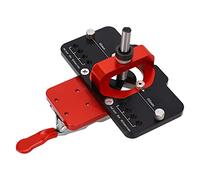 Concealed Hinge Jig, 35mm Door Hinge Jig Accurate Locking Cabinet Hinge Jig, Aluminum Alloy Adjustable Quick Punch Cabinet Hardware Jig for Woodworking