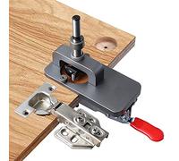 Concealed Hinge Jig, 35MM Stainless Steel Hinge Drilling Jig Hole Saw Jig Drilling Guide Locator Hole Opener Door Cabinets DIY Tool for Face Frame Cabinet Cupboard Door Hinges Inset