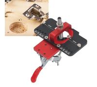 Concealed Hinge Jig, Aluminum Alloy Cabinet Door Boring Drilling Hole Puncher Locator, 35 Mm Cabinet Hinge Jig, for Woodworking Door Cabinet Hinges Mounting
