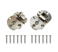 Concealed Hinge MEETOOT 2pcs Self-Supporting Folding Table Hinges 90 Degree 3D Adjustable Zinc Alloy Flap Lid Concealed Hinge with 12pcs Screws for Furniture Gate Cabinet Door Folding Holder