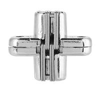 Concealed Hinge, Zinc Alloy Hidden Hinges Invisible Concealed Cross Door Hinge Bearing - Silver(M)