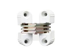 Concealed Hinges 6pcs 0-180 Degree Cross Hinge Plastic Folding Barrel Invisible Concealed Door Hidden Hinges Table Connection Furniture Fittings(White)