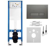 Concealed Installation Frame Rea Slim 024N With Flush Button Hd Tytan Titanium