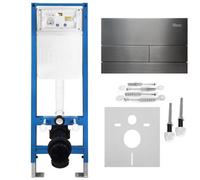 Concealed Installation Frame Rea Slim 024N With Flush Button T Steel Tytan White