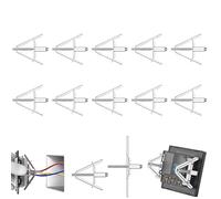 Concealed Junction Box Repair Device - Electrical Outlet Fixing Device with Support Rod, Back Box Repair Clip for 86/118 Type Wall Socket, Wall Box Repair Tool for Electricians (10PCS)