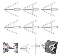 Concealed Junction Box Repair Device - Electrical Outlet Fixing Device with Support Rod, Back Box Repair Clip for 86/118 Type Wall Socket, Wall Box Repair Tool for Electricians (6PCS)