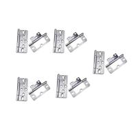 Concealed Kitchen Cabinet Door Hinge Set Hinges 10pcsDoor Smooth and Quiet 3 Inch Heavy Duty for Window Internal Doors(White Nickel Color)