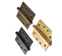 Concealed Kitchen Cabinet Door Hinge Set Hinges 4pcs Matte Brass Antique Black Heavy Duty for Window Internal Doors(Mb)