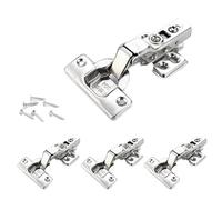 Concealed Kitchen Cabinet Door Hinge Set Hinges 8 PCS Stainless Steel Hydraulic Soft Closing Damper Buffer Hardware for Face Frame(Insert Embed)