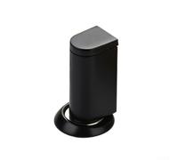 Concealed Magnetic Door Stopper Floor Standing Windproof Door Stop with Sticky and Screw Mount for Heavy Doors in Home Office Hallway Gunmetal Gray Finish(matte black)