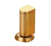 Concealed Magnetic Door Stopper Floor Standing Windproof Door Stop with Sticky and Screw Mount for Heavy Doors in Home Office Hallway Gunmetal Gray Finish(gold)