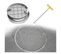 Concealed Manhole Cover and Frame, Embedded Septic Tank Lids for Outdoor Sewage Systems, Hidden Floor Inspection Cover for Sidewalks and Gardens