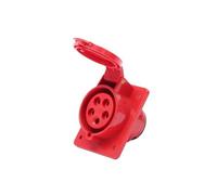 Concealed Oblique Socket 3 core 4 core 5 Hole 16A32A Waterproof Aviation Industry Plug Male and Female Docking Three-Phase Electricity(5 core 32A inclined seat)