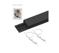Concealed Picture Hanging Rail for Art Galleries, Easy Installation Track System with Hardware Kit, Perfect for Plaster Walls Artwork Display