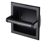Concealed recessed toilet paper holder made from 304 stainless steel designed for bathroom roll storage and space saving installation