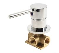 Concealed Round 1/2 inch Wall Mounted Manual Mixer Valve Supporting Dual Water Source Regulation and Flow Direction Control (Chrome)