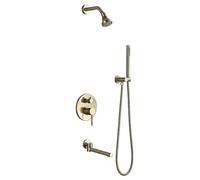 Concealed Shower Mixer Tap 3 Function Outlet 360° Rotating Rain Shower Bathroom Shower Taps,Chrome Plated LWX