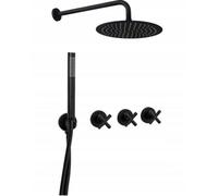 Concealed Shower Set Rea Exit Black, Brass
