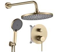 Concealed Shower Set Rea Lungo Stripe Brush Gold +Box