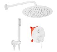 Concealed Shower Set Rea Lungo White, Brass