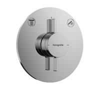 hansgrohe DuoTurn S - shower mixer conceiled for 2 functions, shower mixer tap round, single lever shower mixer for iBox universal 2, chrome, 75418000