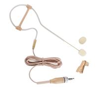 Concealed Single Earhook Headset Microphone Compatible with Sennheiser Wireless Bodypack Transmitter, Omnidirectional Condenser Mic with Windscreen, Ideal for Lectures, Singing 3.5mm Lock Plug