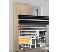 Concealed Sliding Barn Door Hardware Kit with Soft Close,Heavy Duty Hidden Wall Mount Track,Floating Barn Door,Modern Interior Sliding Door(180cm/71in)