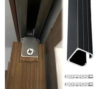 Concealed Sliding Door Hardware Kit with Soft Close Mechanism, Aluminum Track Rail for Ceiling or Wall Mount, Ideal for Space-Saving Pocket Doors
