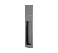 Concealed Sliding Door Lock Push Pull Hook Latch, Embedded Handle for Interior Doors 28mm-40mm Thickness, Zinc Alloy Barn Door Hardware(Black Nickel brushed)