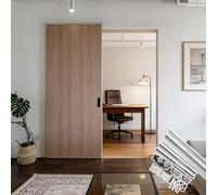 Concealed Sliding Door Track for Room Divider, Trackless Sliding Ghost Door Hardware, Soft Close Ghost Door Track Invisible, Aluminum Rail(132cm/52.0in)