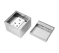 Concealed Socket, 3 Holes Receptacle Waterproof Embedded Recessed Floor Electrical Outlet Box Kit PC Flame Retardant Floor Outlet Cover Box for Conference Room Countertop AC250V
