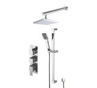 Concealed Square Triple Valve Shower Set - Chrome - Balterley