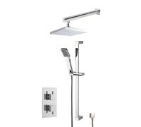 Concealed Square Twin Valve Shower Set - Chrome - Balterley