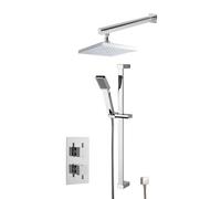 Concealed Square Twin Valve Shower Set - Chrome - Balterley