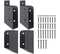 Concealed Stainless Steel Deck Railing Joint Connector for 2x4 Wood With Flat and Multi Angle Support (30°)