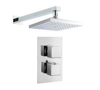 Concealed Thermostatic Shower Set - Square Design - Chrome