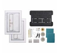Concealed Tileable Push Plate for Geberit Delta 21/50, Toilet Push Plate for Tiling, Vertical, Flush & Hidden, Magnetic Attachment, Complete Set for Easy Installation
