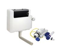 Nes Home Concealed Toilet Cistern Dual Flush 6L Front Access with Chrome Button