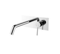 Concealed Wall Mounted Basin Faucet Ceramic Valve Copper Body Hot&Cold Water Mixing Faucets Mixer Tap (Chrome)